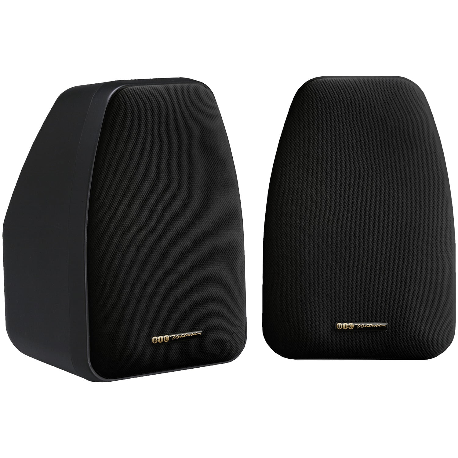 BIC America ADATTO 125-Watt 2-Way 5.25-Inch Indoor/Outdoor Speakers with Keyholes for Versatile Mounting (Black)