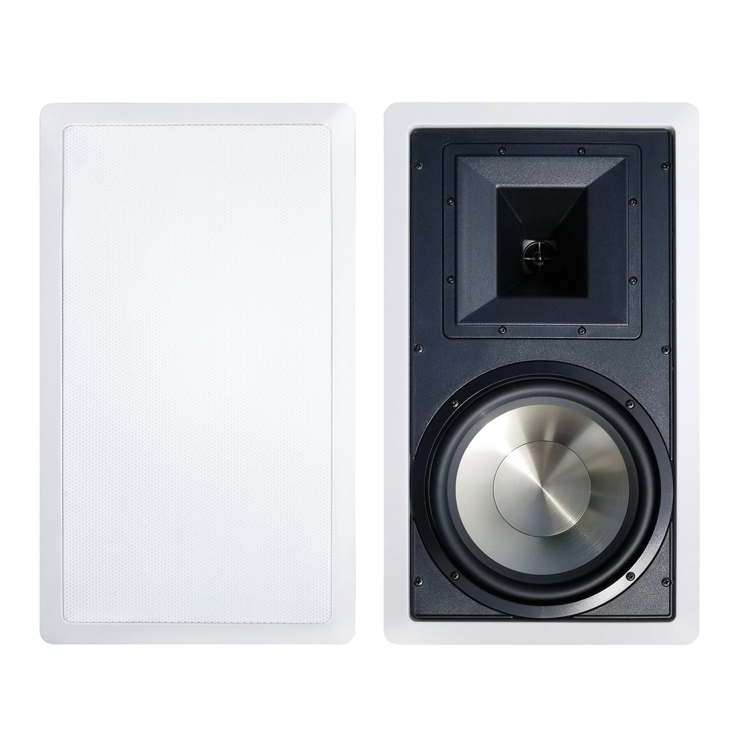 BIC America Formula Series FH8-W 8-In. 2-Way Indoor In-Wall Speakers, 175 Watts, FH-8W