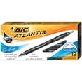 thumbnail image 1 of BIC Atlantis Comfort Retractable Ballpoint Pen, Medium Point (1.0 mm), Black, 12-Count, 1 of 2