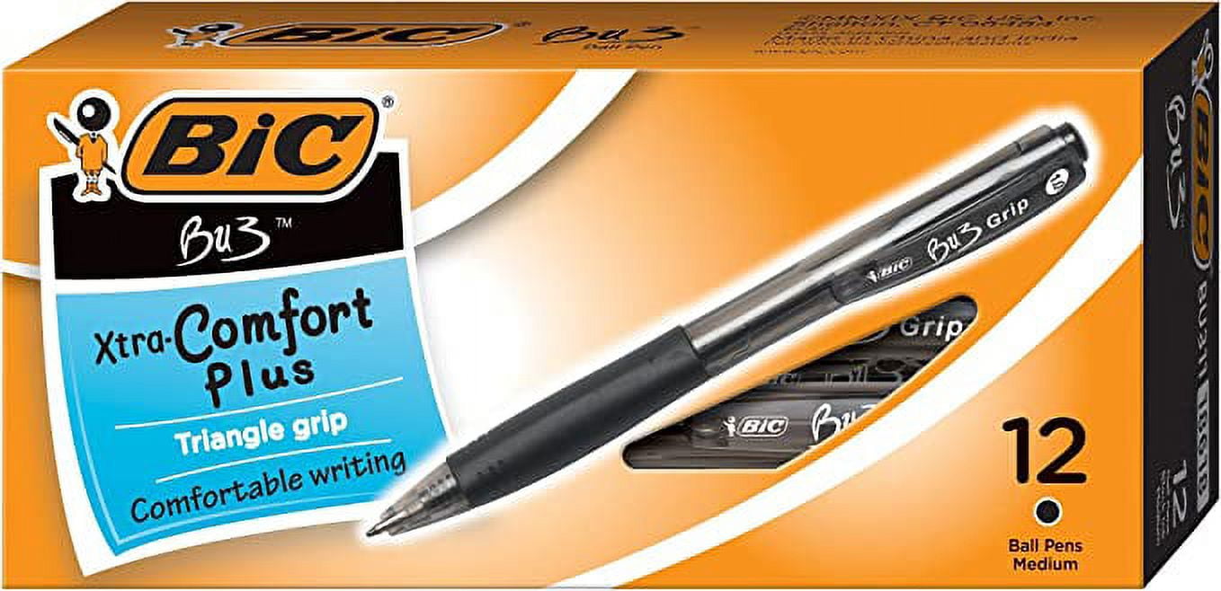 BIC Ballpoint Retractable Pens (BU311BK), Black