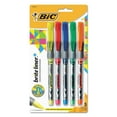 BIC Brite Liner + Highlighter, Chisel Tip, Assorted Colors, 5 Count