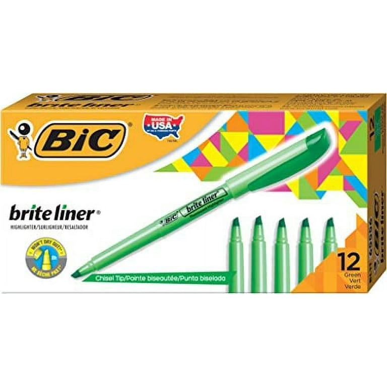 Amazon.com: BIC Brite Liner Highlighters, Chisel Tip, 12