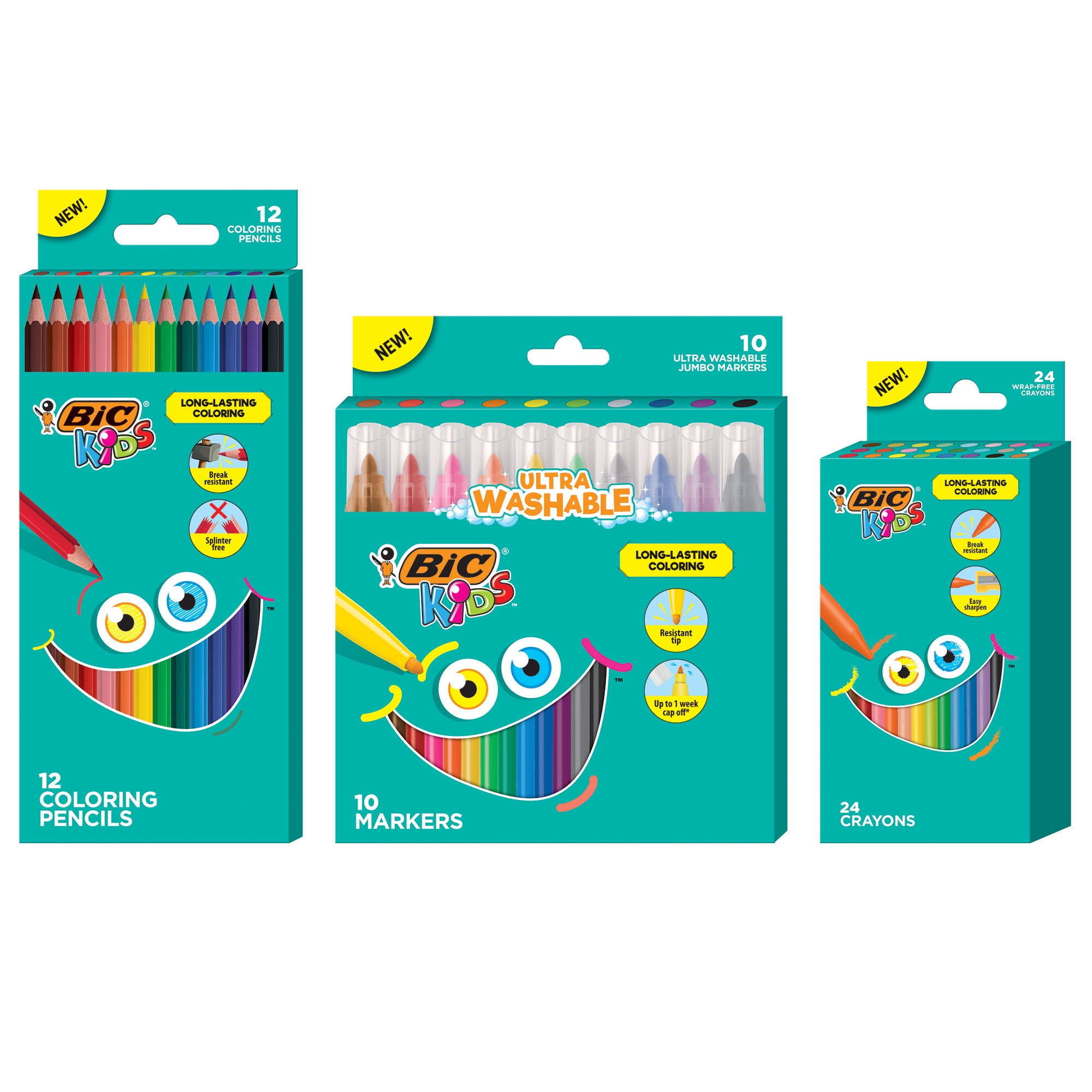 Premium Jumbo Crayons Coloring Set, School Art Gift for Kids Age 3+,  12-Counts