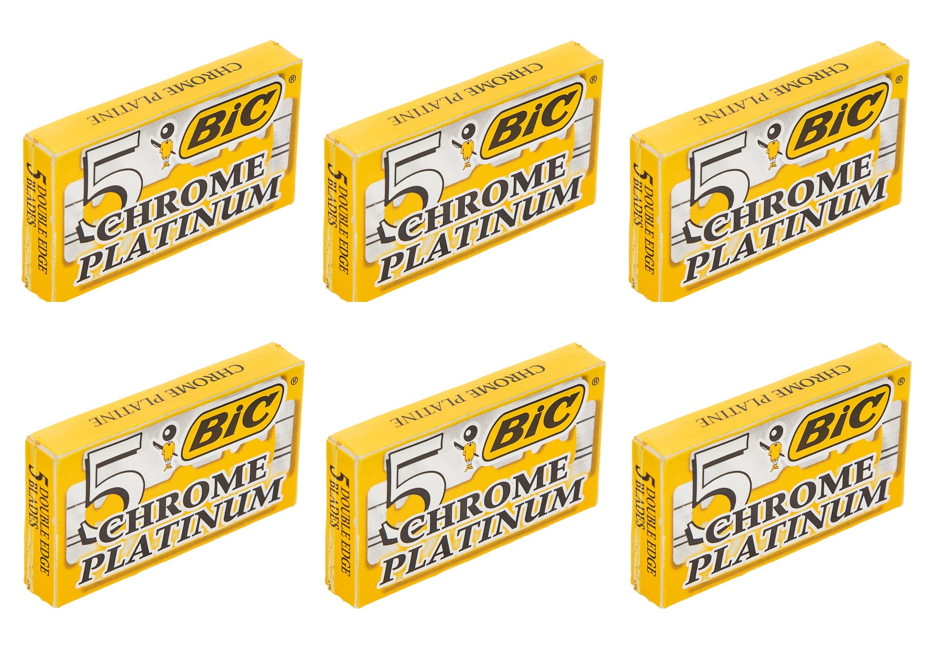 BIC Chrome Platinum Double Edge Safety Razor Blades, 30 Count + 3 Count