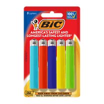 BIC Classic Maxi Pocket Lighters, Assorted Colors, Pack of 5, Colors May Vary