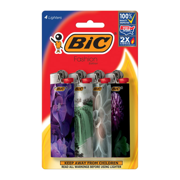 BIC Classic Pocket Lighter, Assorted Colors, Pack of 5 Lighters (Colors May  Vary)