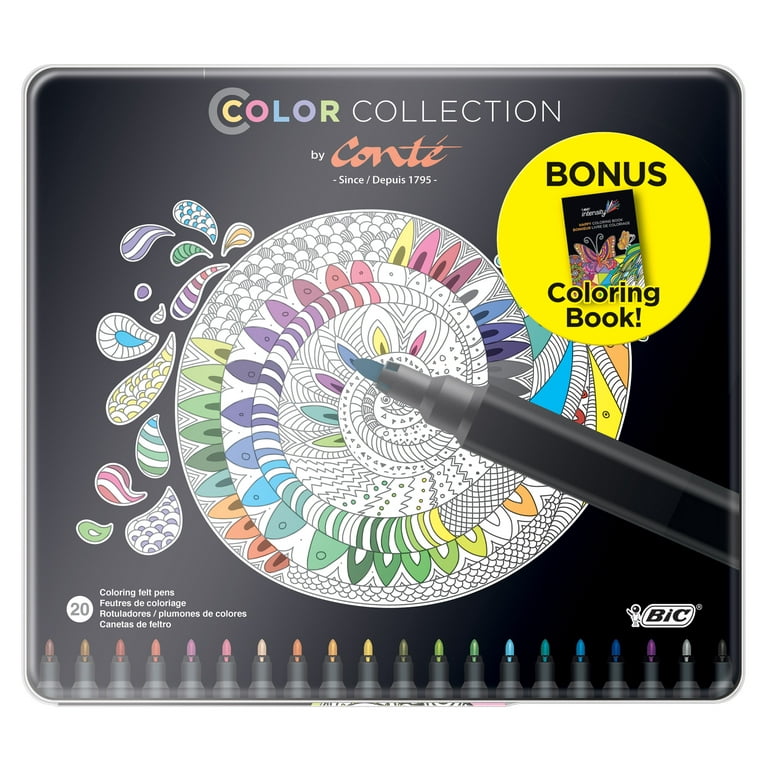 https://i5.walmartimages.com/seo/BIC-Color-Collection-Art-Coloring-Felt-Tip-Markers-20-Count-with-Adult-Coloring-Book_048938a4-03d1-4e5d-a449-4ad852224da0.db9e3bdff1f76e8ced3a679470295fc4.jpeg?odnHeight=768&odnWidth=768&odnBg=FFFFFF