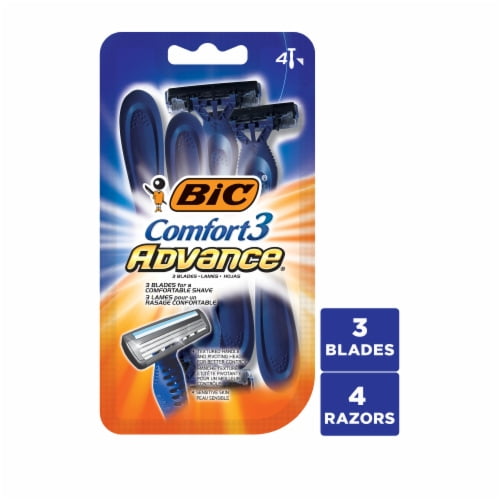 BIC Comfort 3 Advance Disposable Razors 4 ct - Pack of 2