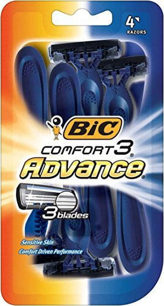 BIC Comfort 3 Advance Men's Disposable Razor, (Pack of 8)