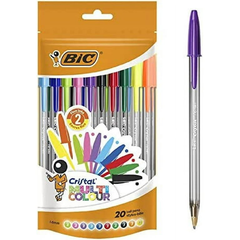 Bic 4 Colours Original Pens, Multi Coloured Pens All In One, Retractable  Ballpoint Biro Pens, Green, Blue, Red, Black, 12 Pens Per Pack, 1 Pack