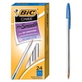 thumbnail image 1 of BIC Cristal Smooth Ball Point Pen, Blue, 48 Count, 1 of 10