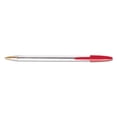 thumbnail image 1 of BIC Cristal Xtra Smooth Ballpoint Pen, Stick, Medium 1 mm, Red Ink, Clear Barrel, Dozen, 1 of 4
