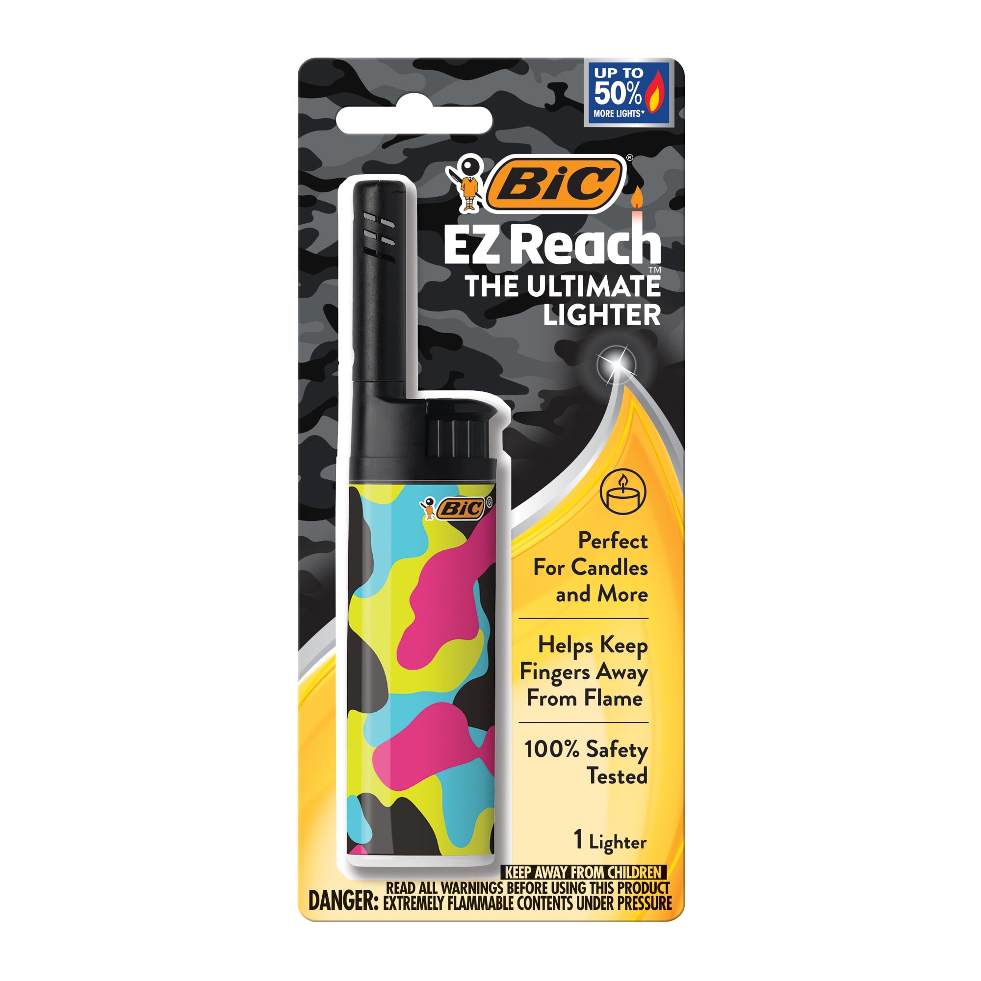 BIC EZ Reach Candle Lighter, The Ultimate Lighter with Extended Wand