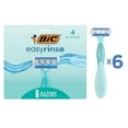thumbnail image 1 of BIC EasyRinse Anti-Clogging Women's Disposable Razors, 4 Blades, All Skin Types, 6 Count, 1 of 10