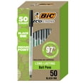 thumbnail image 1 of BIC Ecolutions Round Stic Ball Point Pen, Black, 1.0mm Medium Point, 50 Pack, 1 of 8