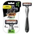 thumbnail image 1 of BIC Flex 4 Sensitive Men's Disposable Razors, 4 Blades, 3-Count, 1 of 7