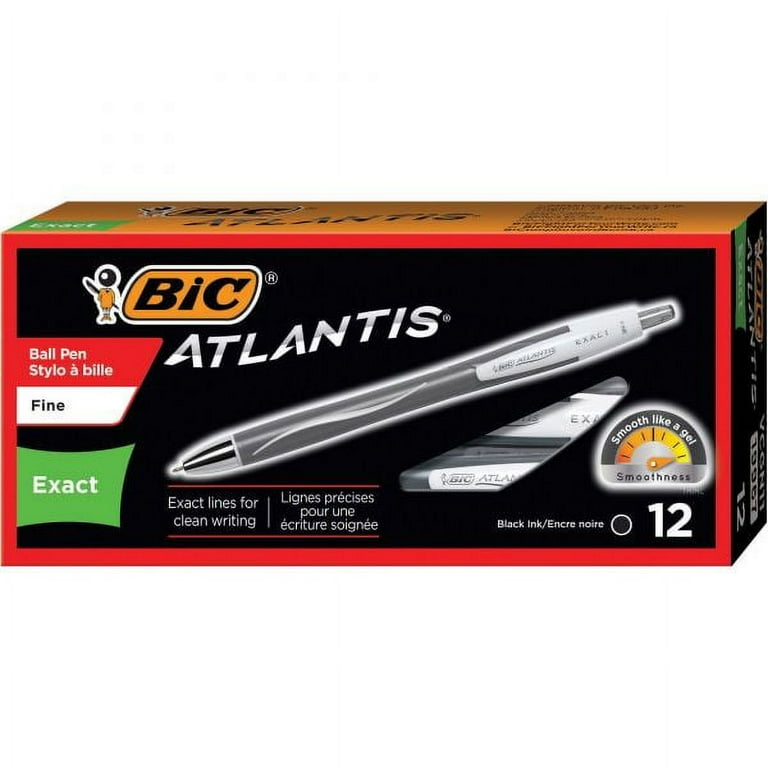 Ballpoint Pen, Retractable, Fine 0.7 mm, Black Ink, Black Barrel, Dozen Ballpoint Pen, Retractable, Fine 0.7 mm, Black Ink, Black Barrel, Dozen