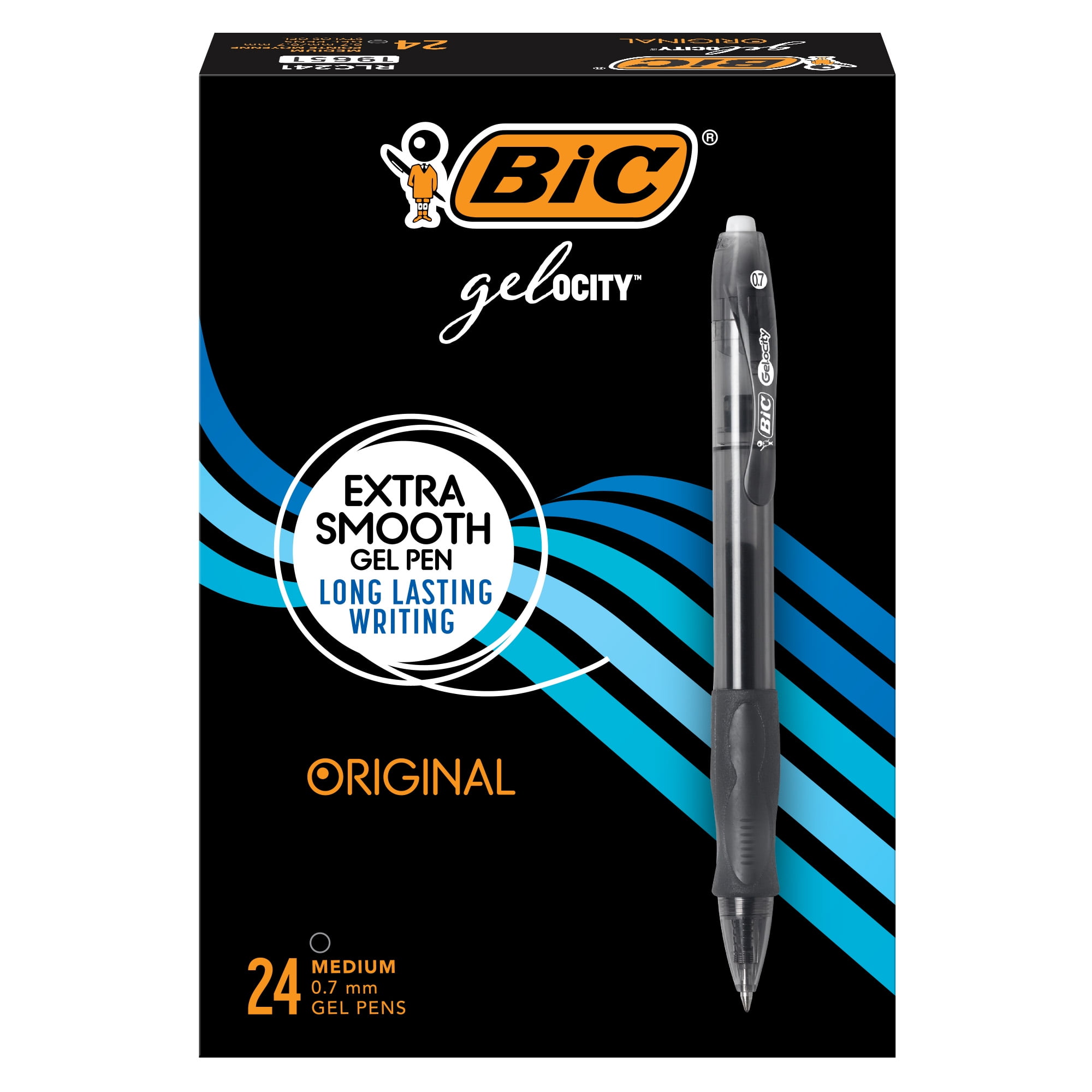 Save on BIC Gel-ocity Smooth Stic Black Gel Pens Fine (0.5 mm) Order Online  Delivery