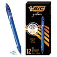 thumbnail image 1 of BIC Gel-ocity Retractable Quick Dry Gel Pen, Medium Point, Blue, 12-Count, 1 of 9