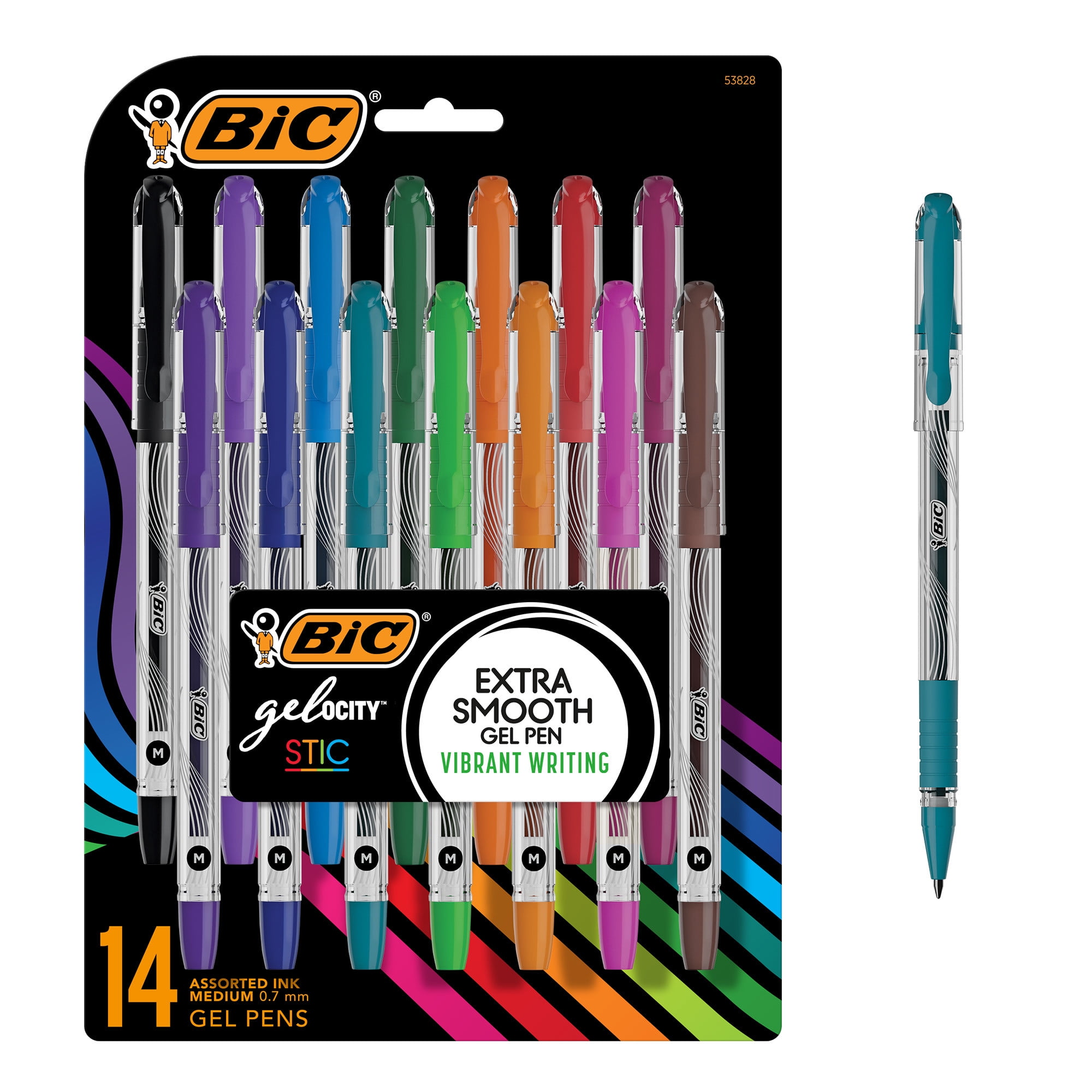 BIC Gel-ocity Stic Gel Pens, Quick-Dry, Colorful Assorted Ink