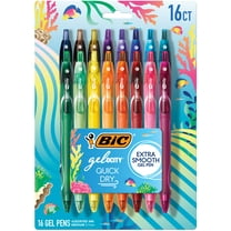BIC Gelocity Quick Dry Gel Pens, Medium Point, Assorted Colors, 16 Count