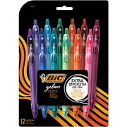 BIC Gelocity Gel Pen, Medium Point, 0.7 mm, Assorted Ink, 12 Count