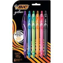 BIC Gelocity Quick Dry Assorted Colors Gel Pens, Medium Point (0.7mm), 6-Count
