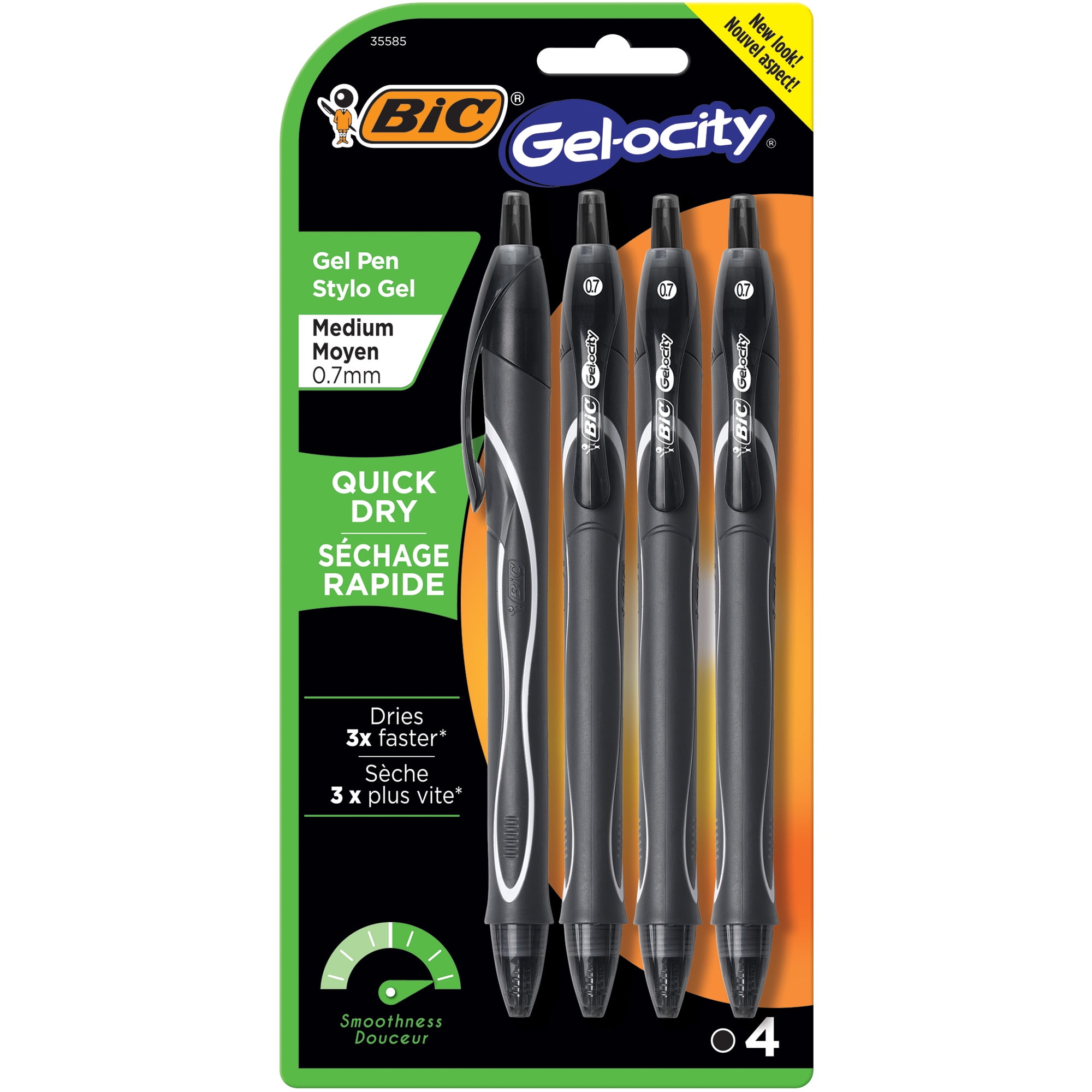 BIC® Gel-ocity® Medium 0.7mm Gel Pens - Black, 2 pk - City Market