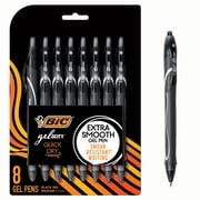 قلم جل BIC Gelocity سريع الجفاف متوسط الرأس، 0.7 مم، حبر أسود، 8 قطع