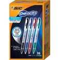thumbnail image 1 of BIC Gelocity Smooth Gel Pens, Fine Point (0.5mm), Assorted, 36-Count Pack, 1 of 5