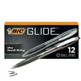 thumbnail image 1 of BIC Glide Black Retractable Ballpoint Pens, Medium Point (1.0mm), 12-Count, Black, 1 of 9