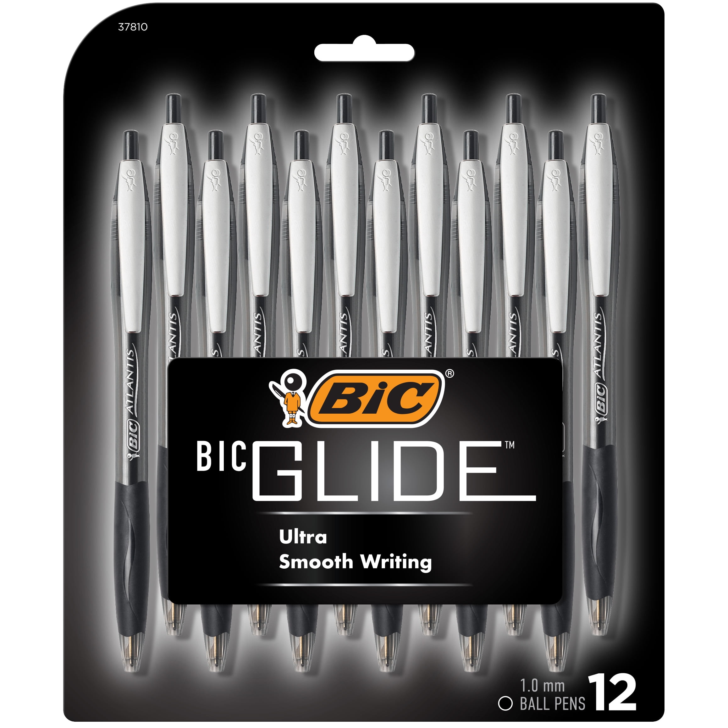 BIC Glide Bold Retractable Ball Pen, Black & Blue (18 ct.) - Sam's Club