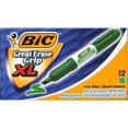 thumbnail image 1 of BIC Great Erase Grip Chisel Tip Dry Erase Marker, Green, Dozen, 1 of 3
