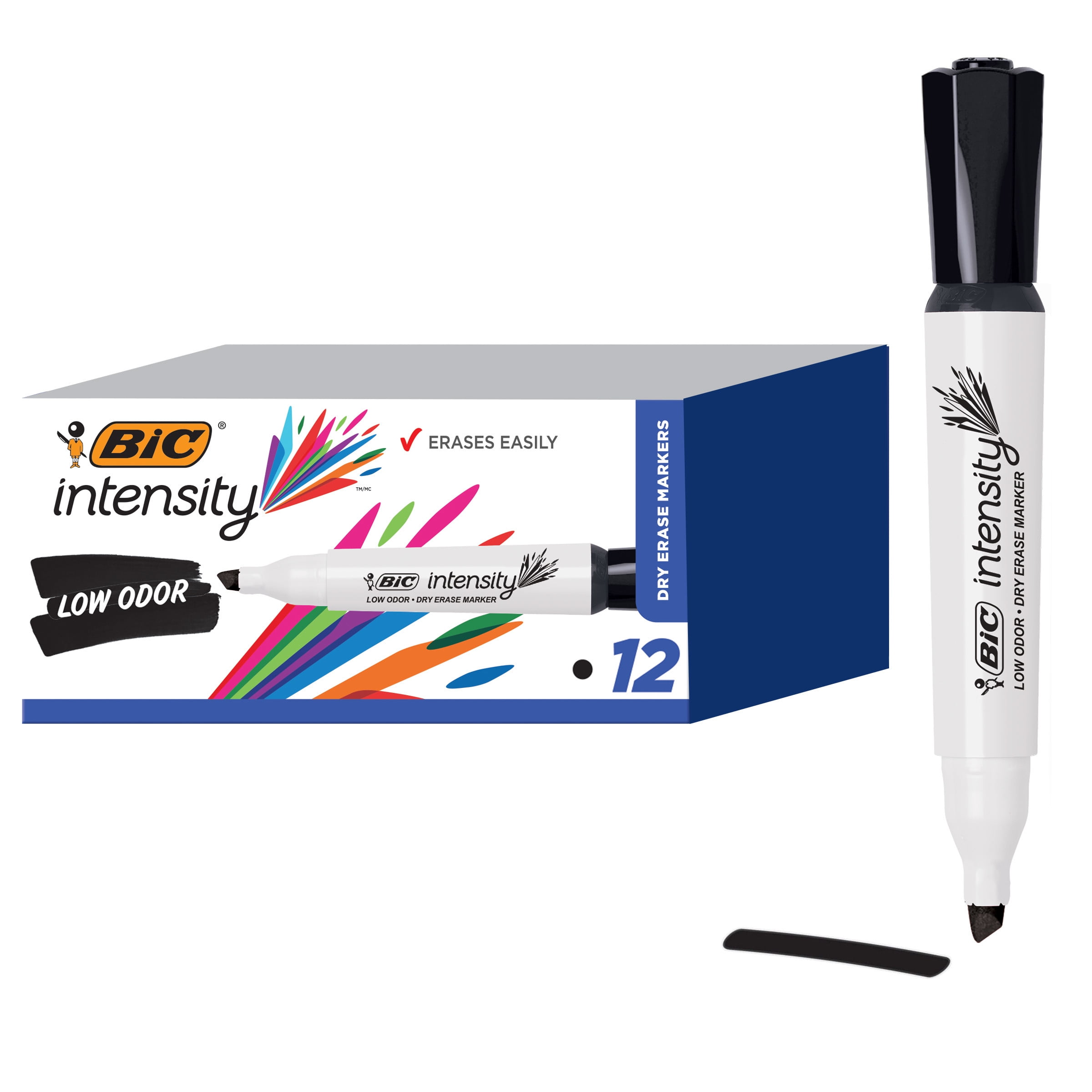 Intensity Low Odor Chisel Tip Dry Erase Marker, Broad Chisel Tip, Black, Dozen Intensity Low Odor Chisel Tip Dry Erase Marker, Broad Chisel Tip, Black, Dozen