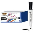 thumbnail image 1 of BIC Intensity Black Low Odor Dry Erase Markers, Chisel Tip, 12-Count Pack of Erasable Markers, 1 of 9
