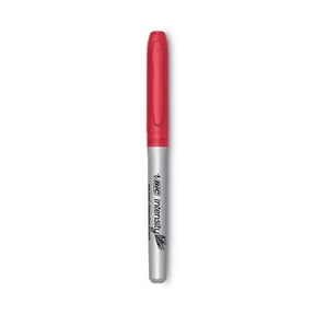 BIC Intensity Fine Tip Permanent Marker, Fine Bullet Tip, Rambunctious Red, Dozen (GPM11RD)