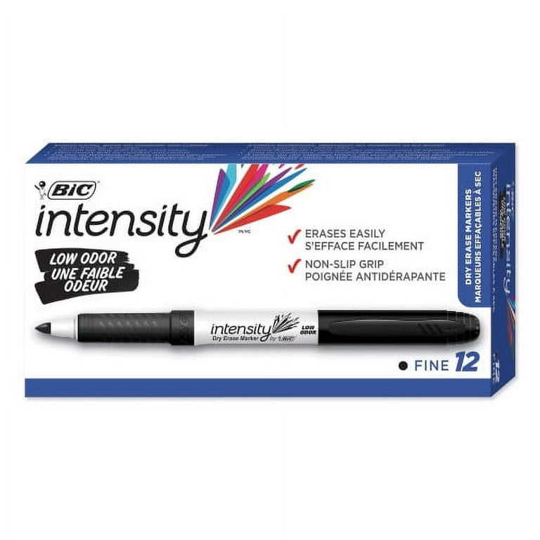 Intensity Low Odor Fine Point Dry Erase Marker, Fine Bullet Tip, Black, Dozen Intensity Low Odor Fine Point Dry Erase Marker, Fine Bullet Tip, Black, Dozen