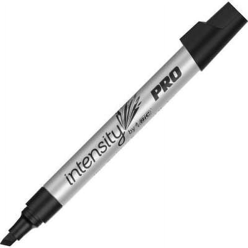 BIC Intensity Metal Pro Permanent Marker, Broad Pro Chisel Tip, Black