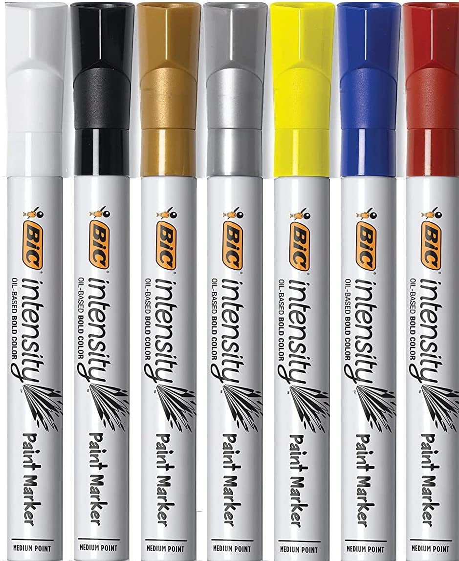 BIC Intensity Paint Markers, Assorted Colors, 7 Count, Vivid Colors
