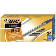 BIC MSBP241-Blu Cristal Xtra Bold Ballpoint Pen, Bold Point (1.6mm), Blue, 24-Count