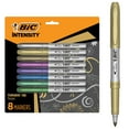 thumbnail image 1 of BIC Marking Permanent Marker, Metallic, Fine Point, Assorted Colors, 8-Count, 1 of 7