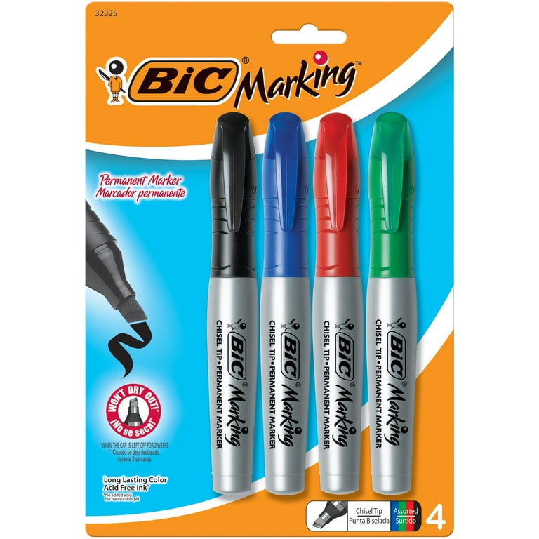 Permanent Marker, Tank-Style, Medium Chisel Tip, Blue, Dozen Permanent Marker, Tank-Style, Medium Chisel Tip, Blue, Dozen