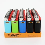 BIC Mini Pocket Lighter, Classic Collection, Assorted Unique Lighter Colors, 50 Count Pack of Pocket Lighters