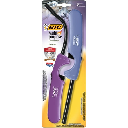 BIC Multi-purpose Candle Edition Lighter & Flex Wand Lighter, 2-Pack