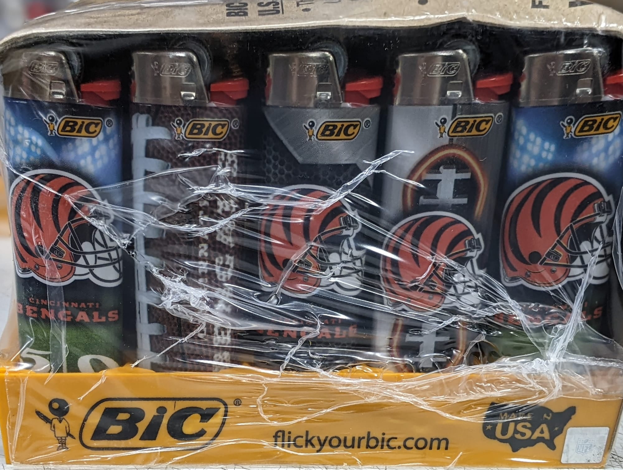BIC Pocket Lighter, NFL Bengals Collection, Assorted Unique Lighter