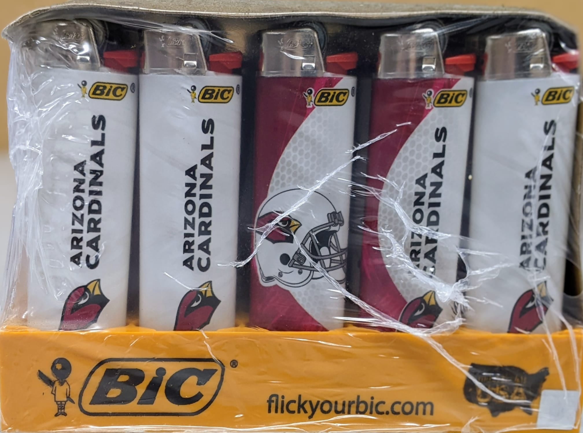 BIC Pocket Lighter, NFL Cardinals Collection, Assorted Unique Lighter