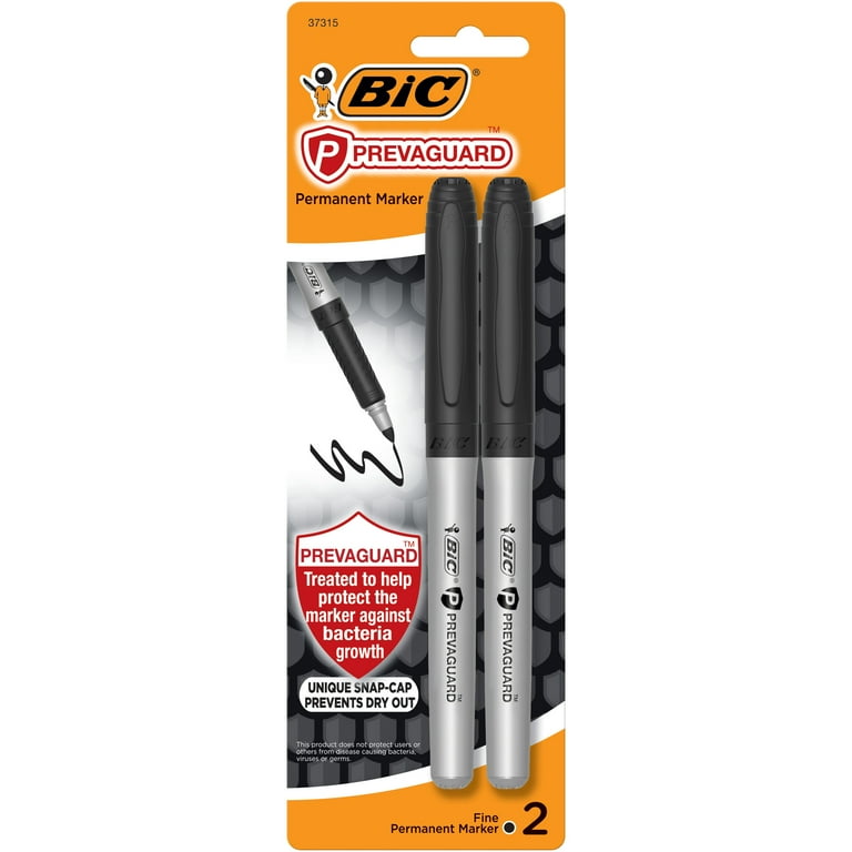 Black Fine Point Permanent Markers (2-Pack)