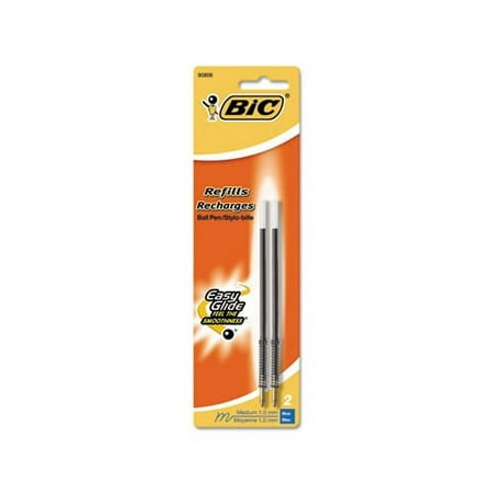 BIC Refill for Velocity Retractable Ballpoint Pens, Medium Point, 1.0 mm, Blue Ink, 2 Count, 2 Pack