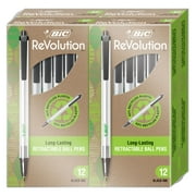 BIC Revolution Clic Stic Ballpoint Pens, Medium Point, 1.0mm, Black Ink, 48 Pack