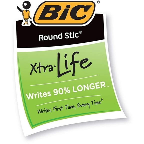 BIC Round Stic Ballpoint Pen - -GSMP101BK